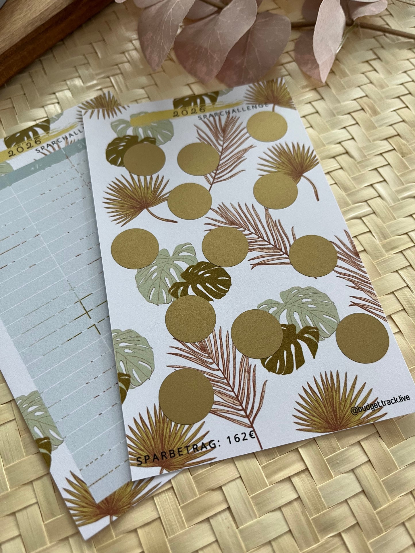 Rubbelchallenge - Sparspiel - Sparchallenge - 2026 - Monstera