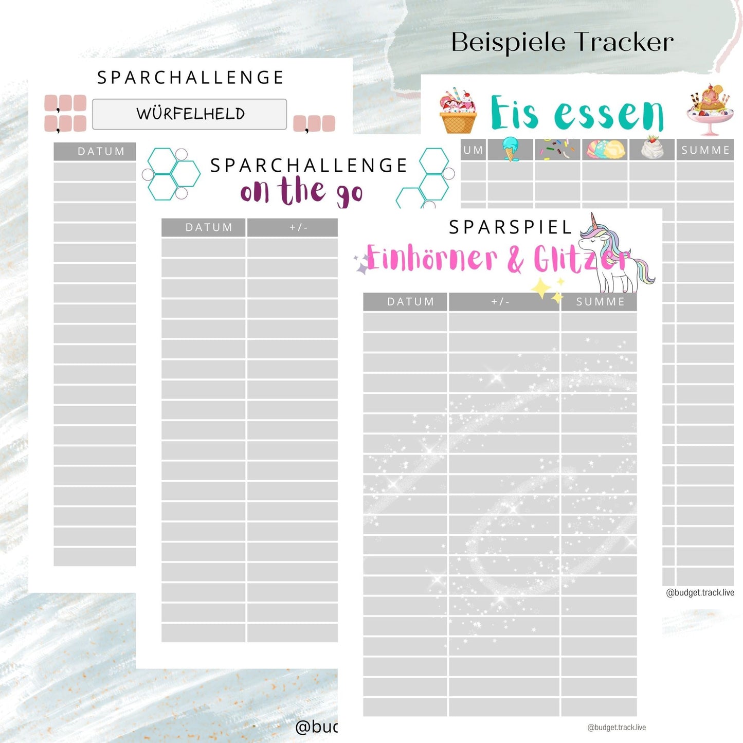 Tracker einzeln - Budget Sheet