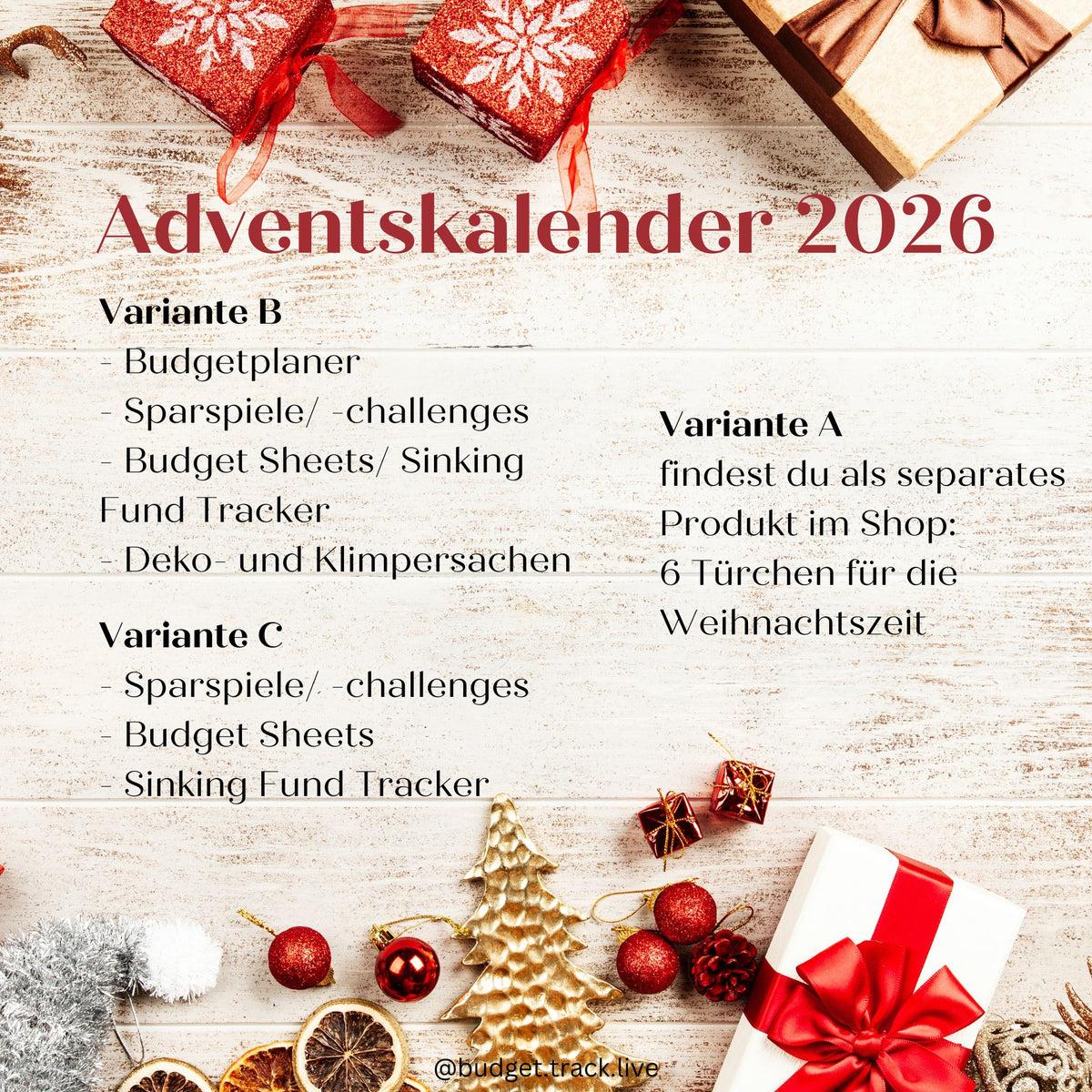 Adventskalender 2026 - (limitierte Anzahl)
