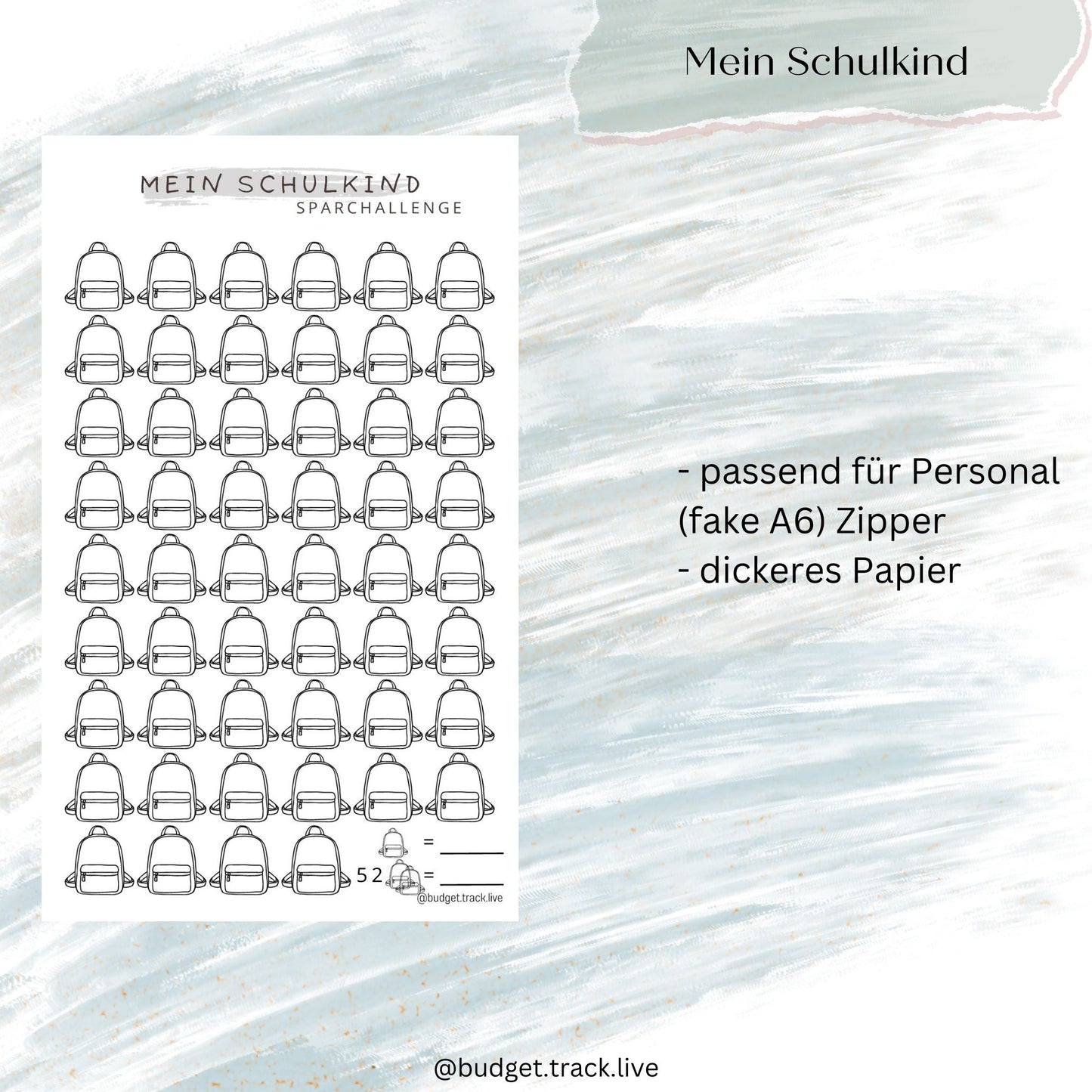 Mein Schulkind sparen - Sparchallenge