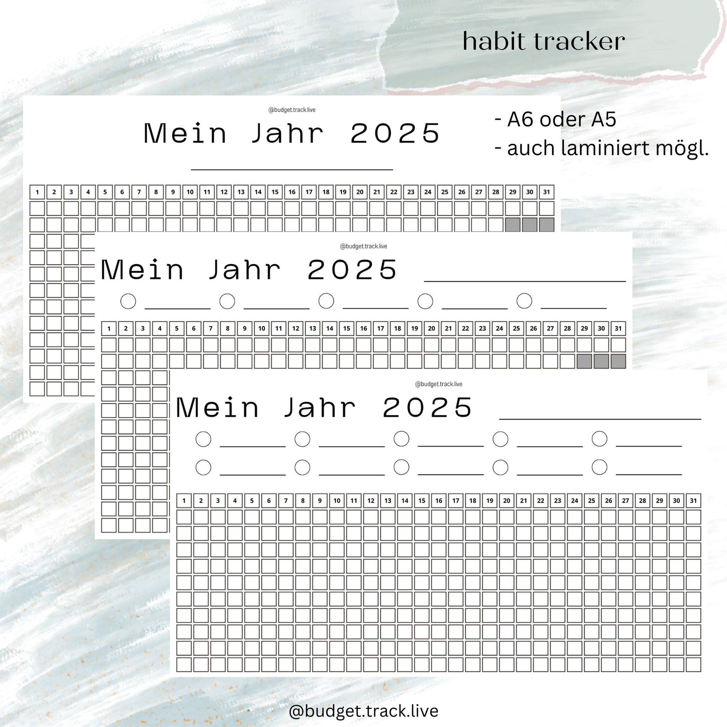Habit tracker - 2025 - 2026 - Listenliebe