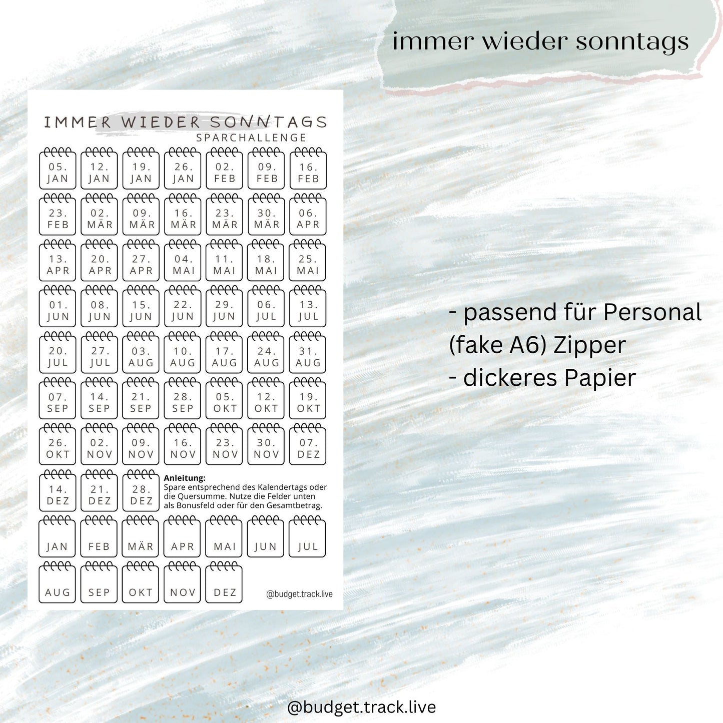 immer wieder sonntags - Sparchallenge
