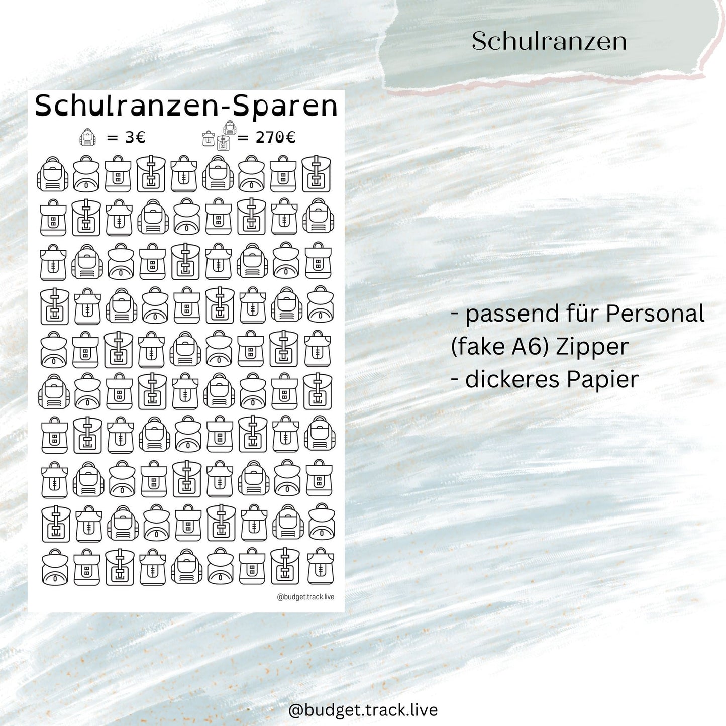 Schulranzen sparen - Sparchallenge