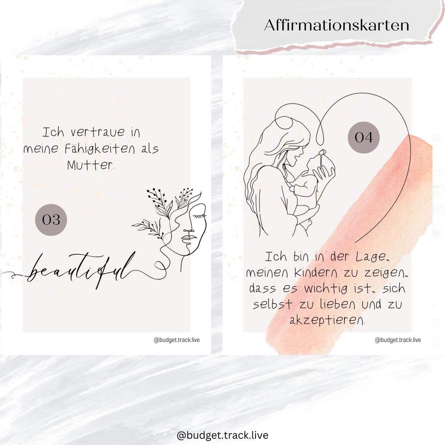 Affirmationskarten Frauen - Mamas - Affirmation - positive Glaubenssätze