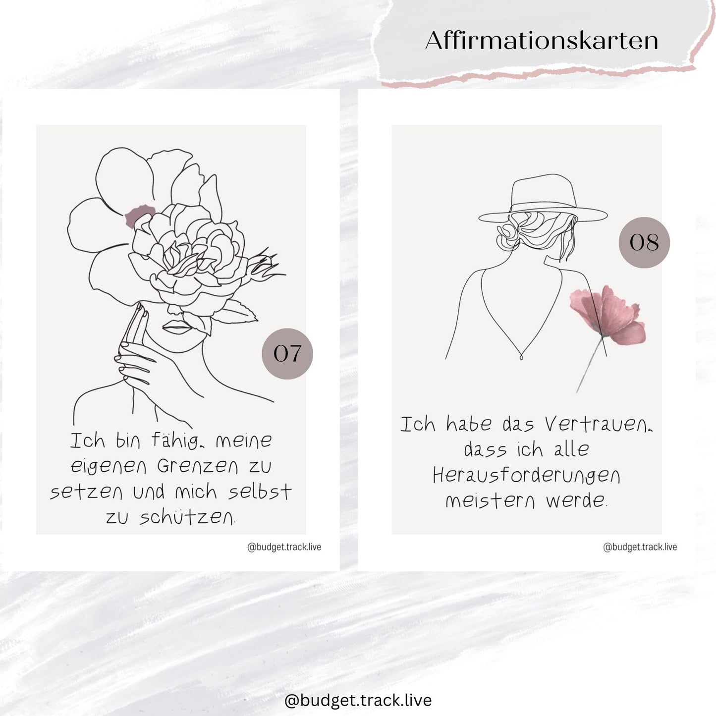 Affirmationskarten Frauen - Mamas - Affirmation - positive Glaubenssätze