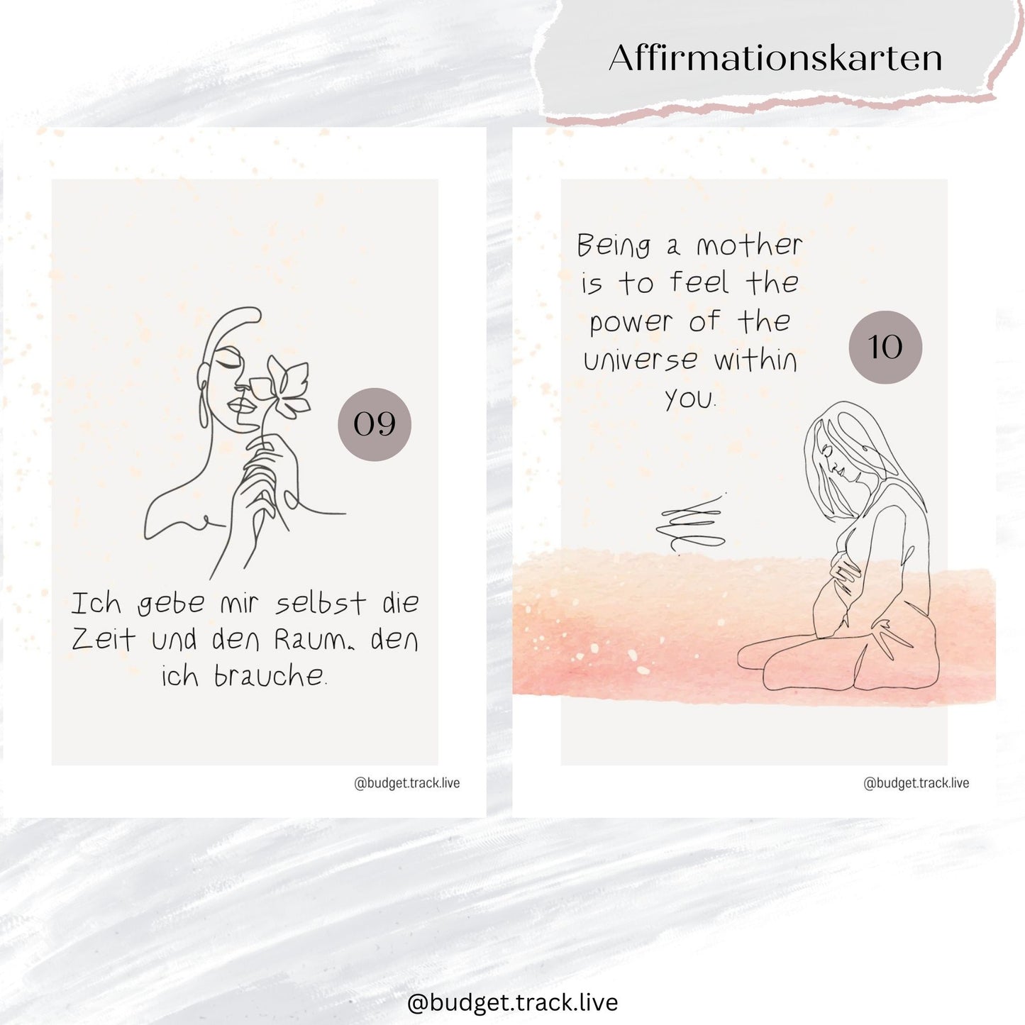 Affirmationskarten Frauen - Mamas - Affirmation - positive Glaubenssätze