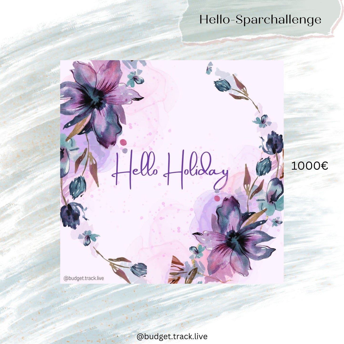 Sparchallenge - hello holiday - MINI mesh Tasche