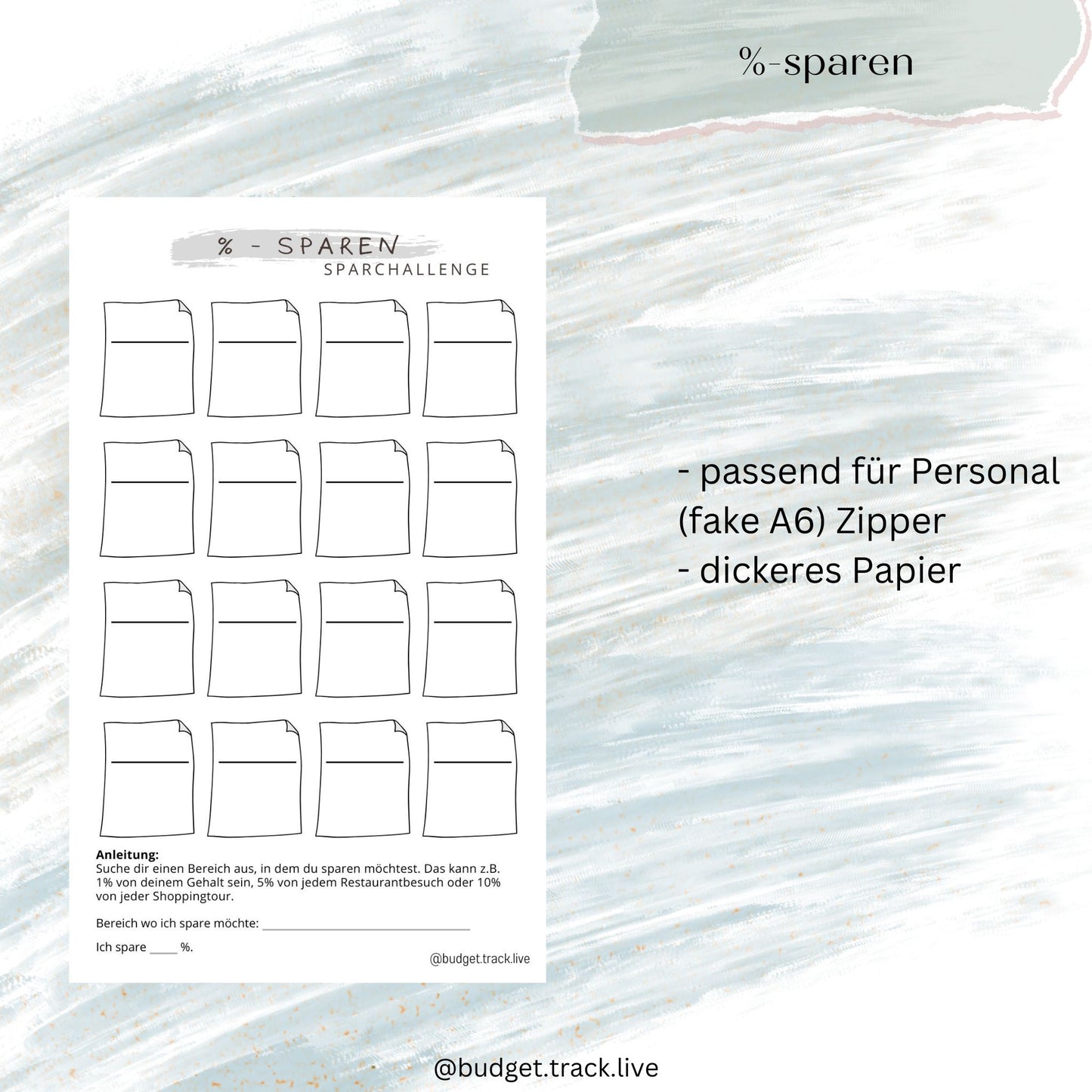 %-sparen - Sparchallenge