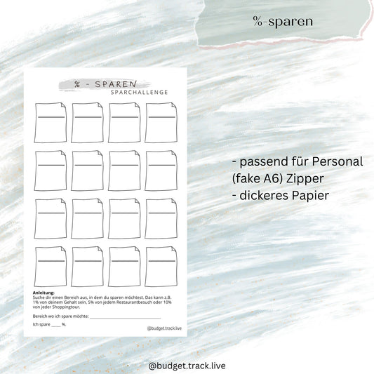 %-sparen - Sparchallenge
