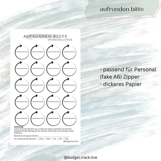 aufrunden bitte - Sparchallenge