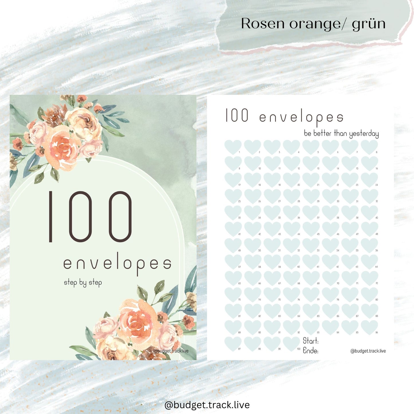 100 envelopes Sparchallenge - 100 Umschläge - A5