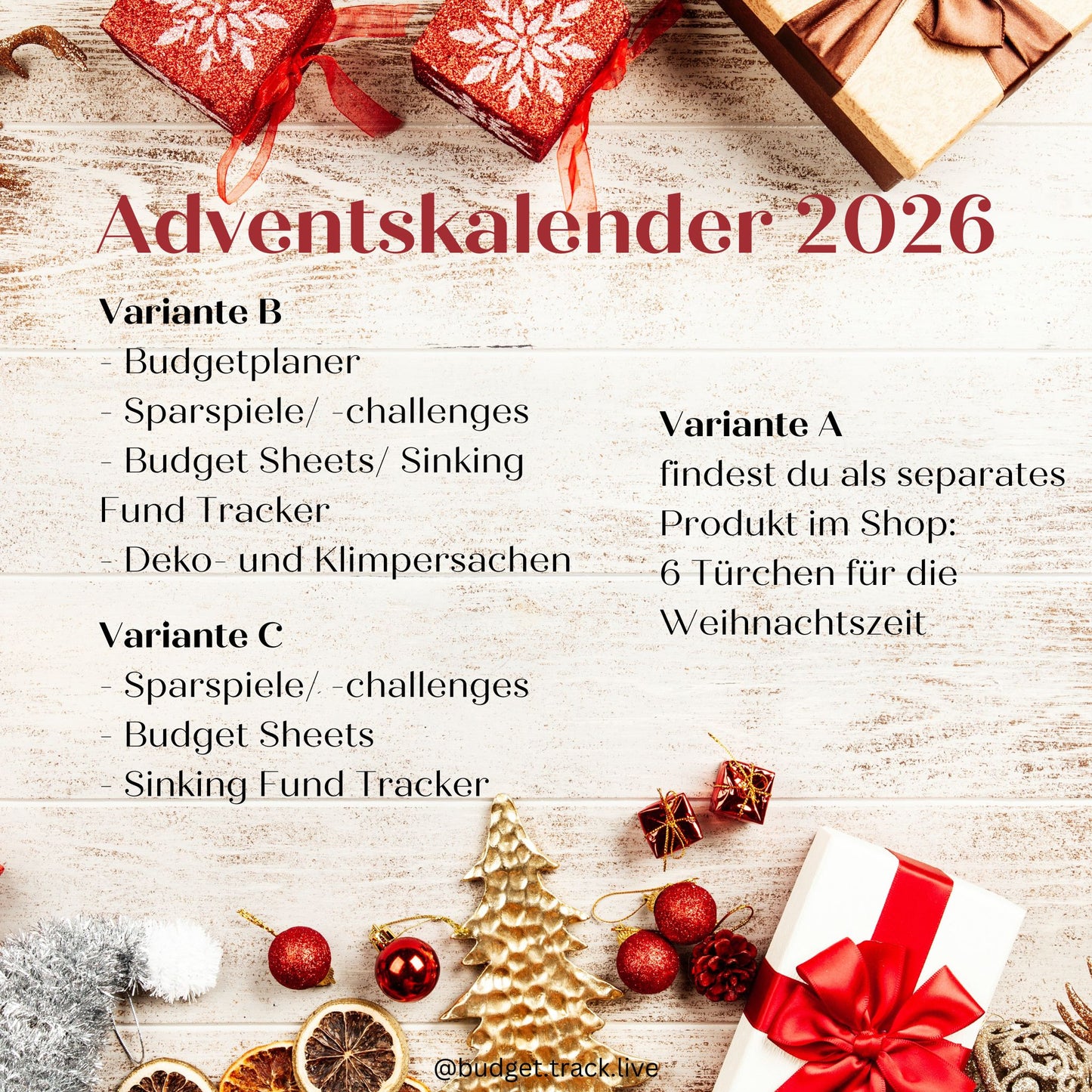 Adventskalender 2026 - (limitierte Anzahl)