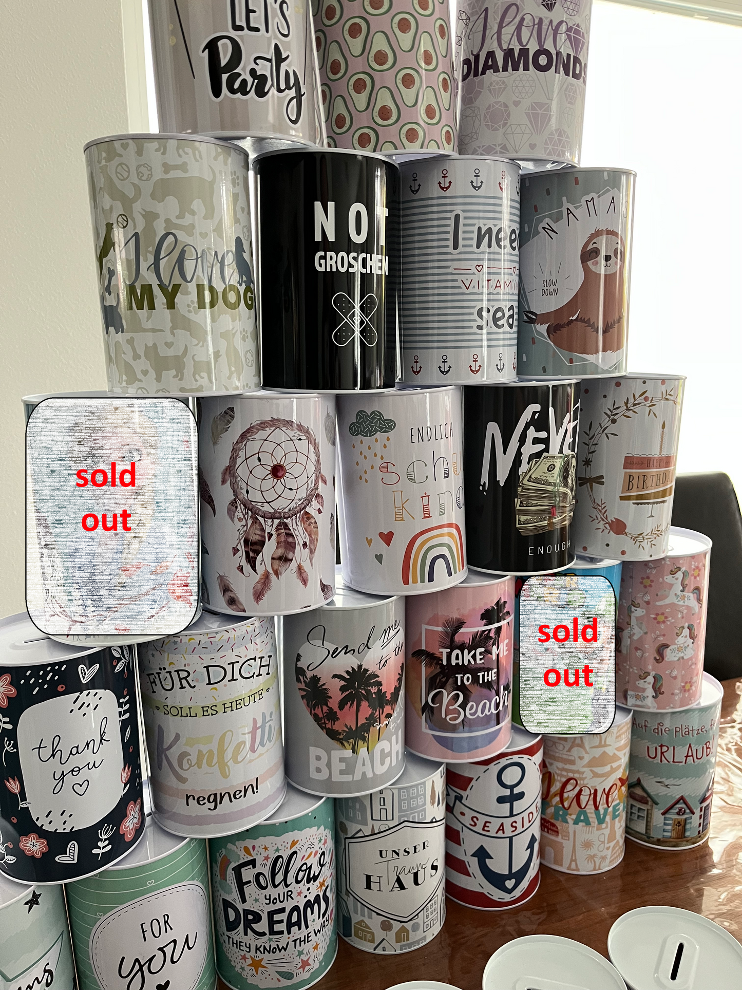 Spardose - 52-Wochen-Challenge - Metallspardose