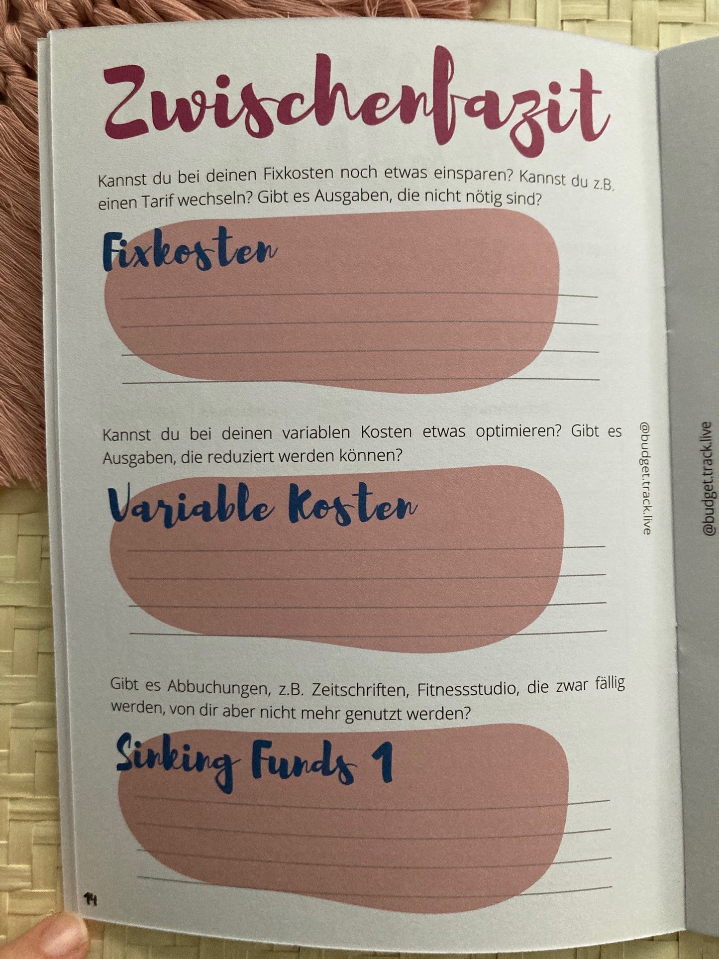 Workbook "budgeting for beginners" - digitaler Download - "Budgetieren für Anfänger"