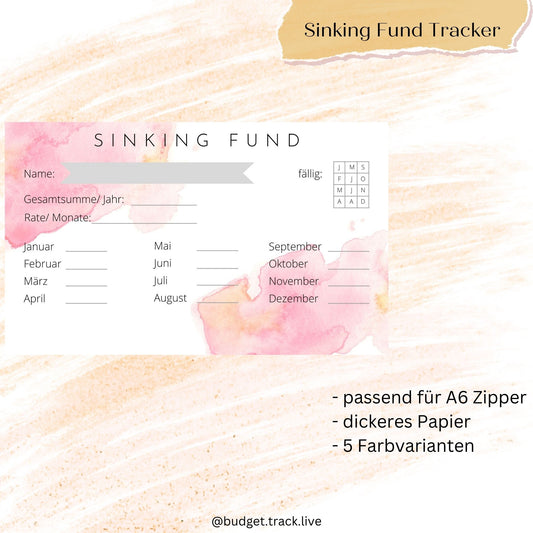 Sinking Fund Tracker - Querformat