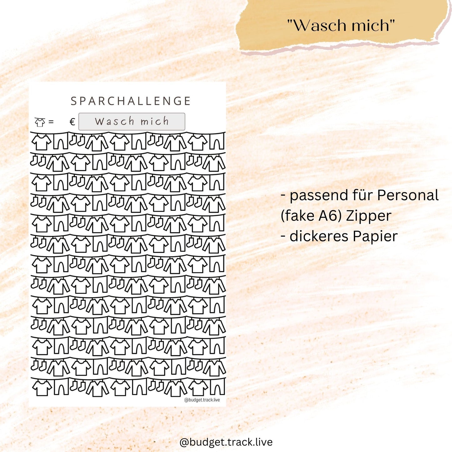 Wasch mich - Sparchallenge - Waschmaschine