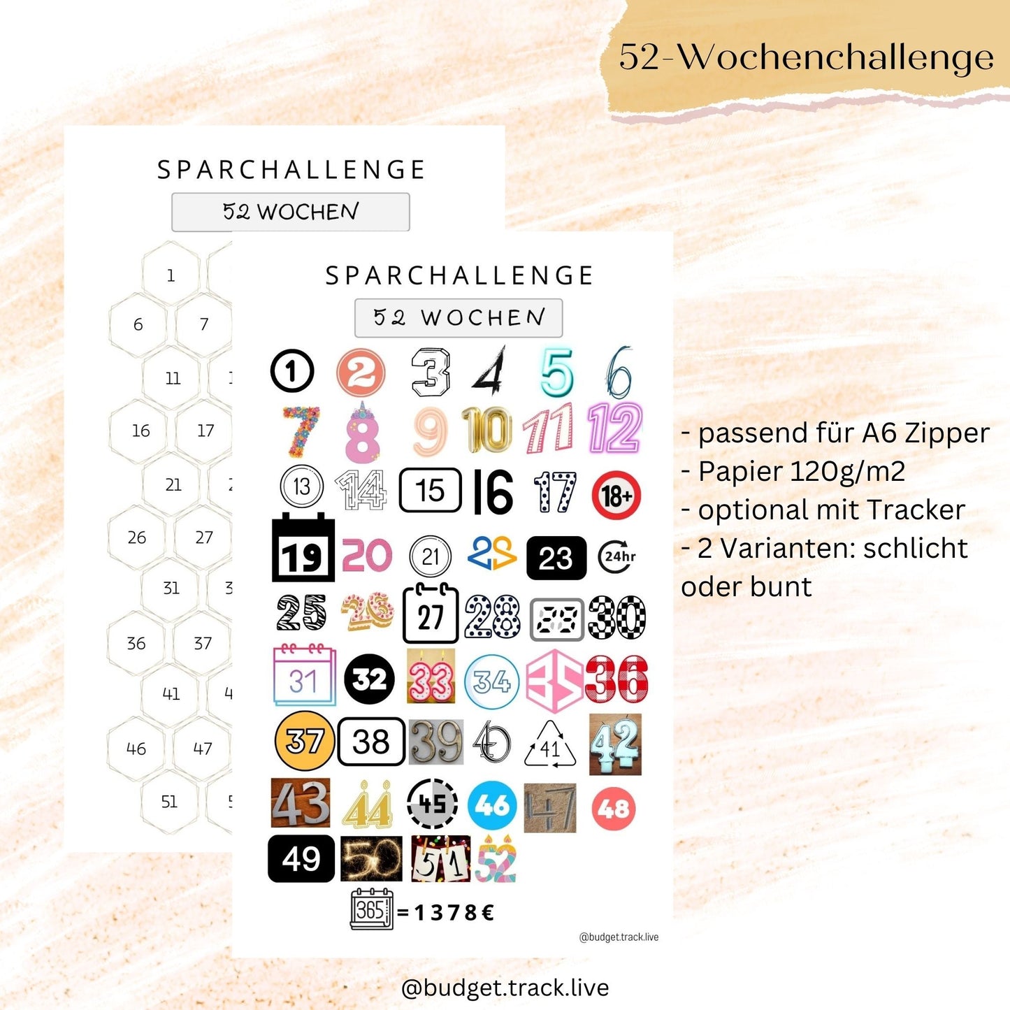 52-Wochenchallenge - Sparchallenge