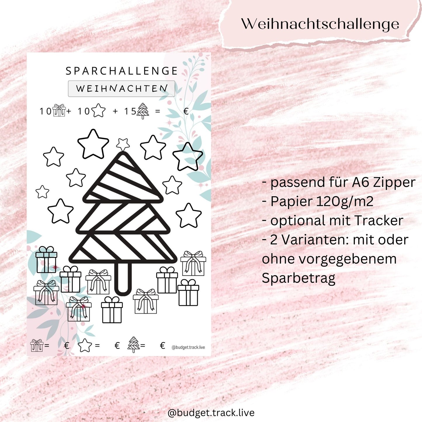 Weihnachtschallenge Tannenbaum - Sparchallenge