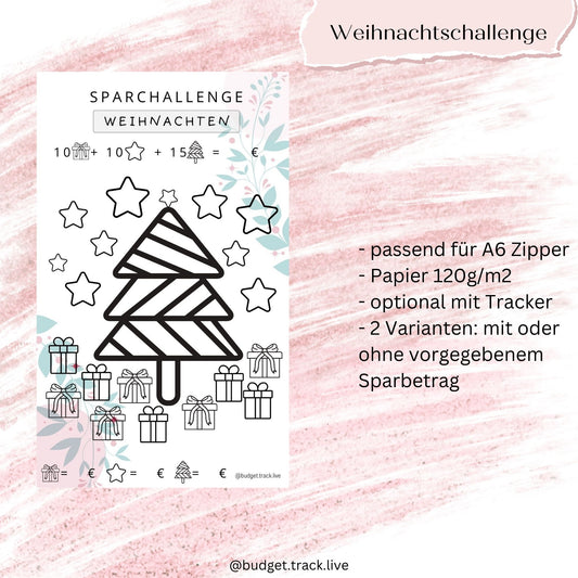 Weihnachtschallenge Tannenbaum - Sparchallenge