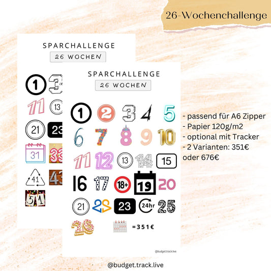 26-Wochenchallenge - Sparchallenge