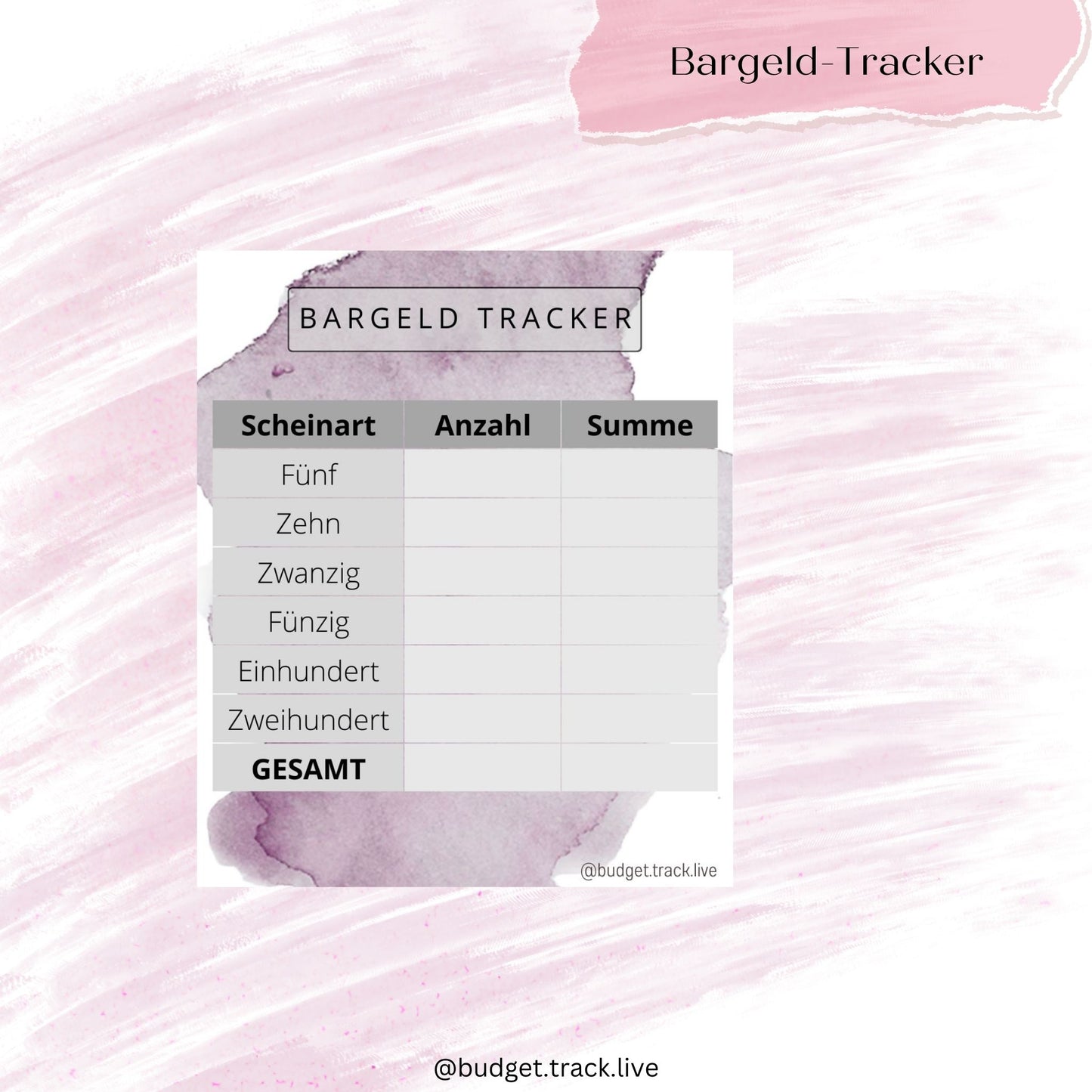 Bargeld-Tracker