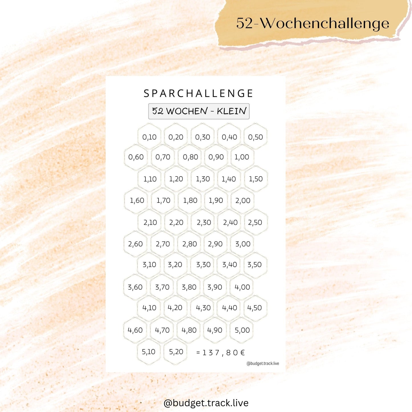 52-Wochenchallenge - Sparchallenge